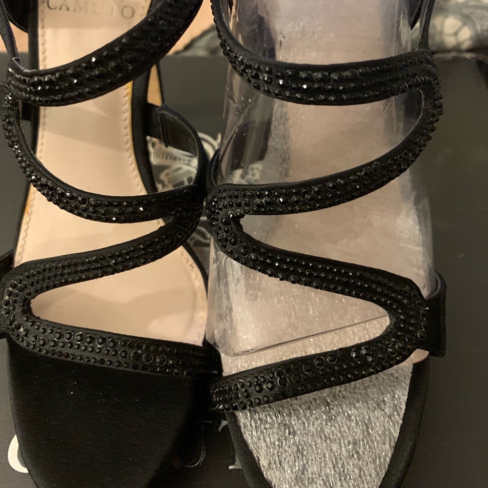 Vince Camino Black strappy sequined heel